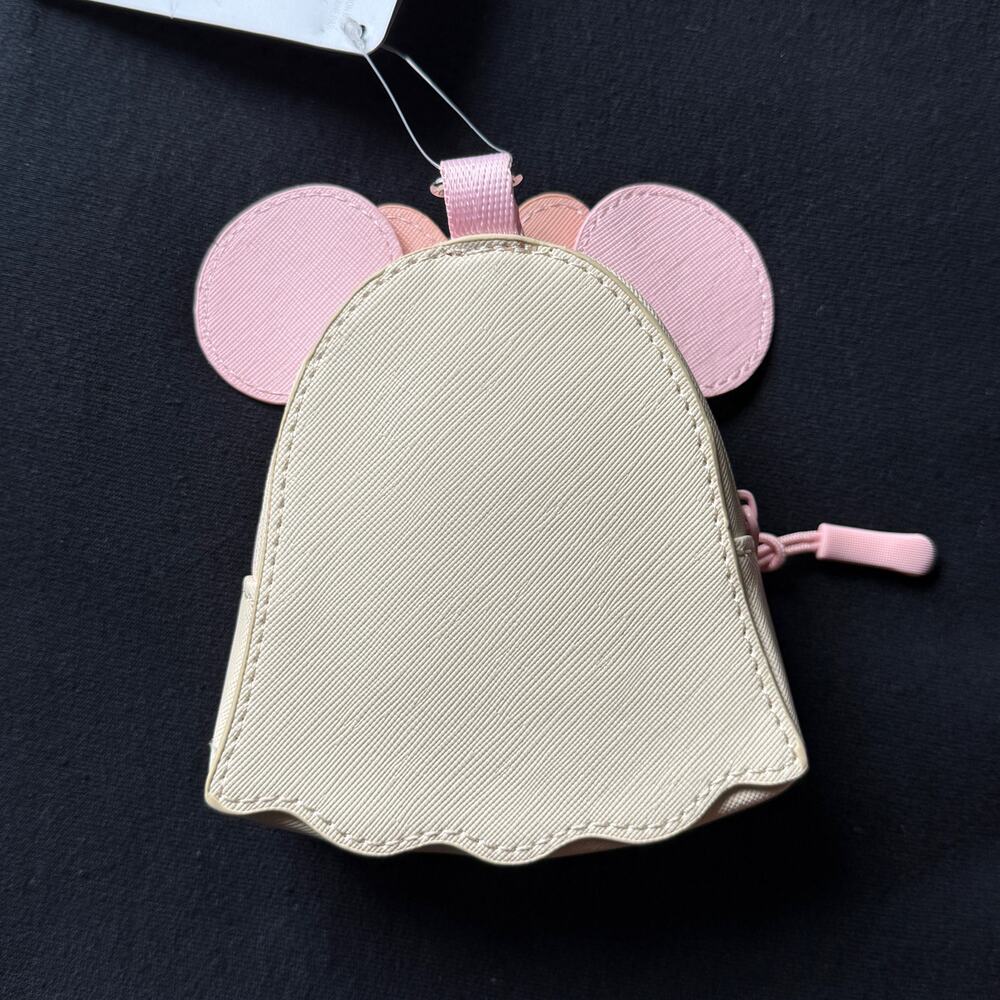 NWT Disney Parks Pastel Minnie Mouse Cutie Ghost Bag Charm / Coin Purse Pouch - Picture 2 of 7
